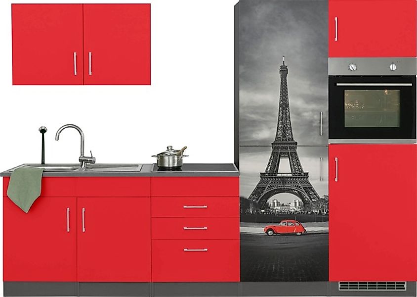 KOCHSTATION Küchenzeile »KS-Paris – Küchen mit einzigartigen Fotomotiven au günstig online kaufen