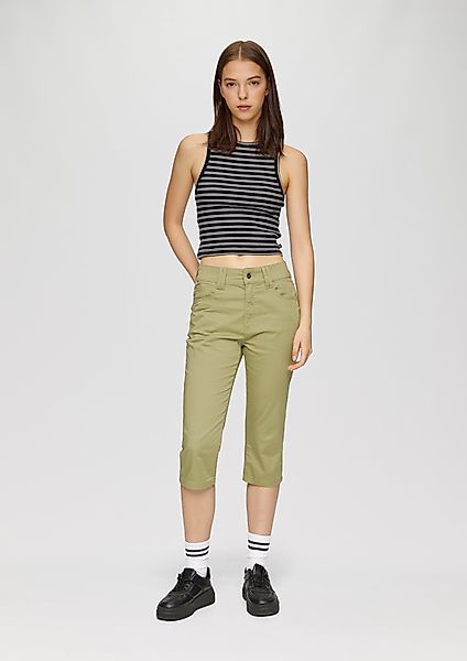 QS Stoffhose Caprihose aus Baumwoll-Satin mit günstig online kaufen