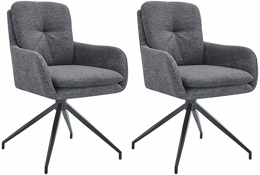 CLP Esszimmerstuhl Pickett (2er Set, 2 St), Stoffbezug, 180° schwenkbar günstig online kaufen