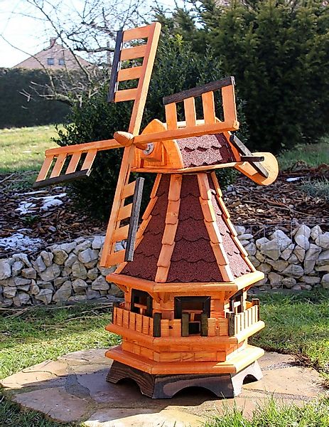 Holzdekoladen Deko-Windrad Windmühle mit Solar Typ 17 günstig online kaufen