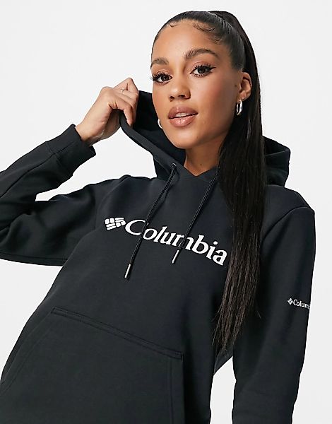 Columbia – Schwarzer Kapuzenpullover mit Logo günstig online kaufen