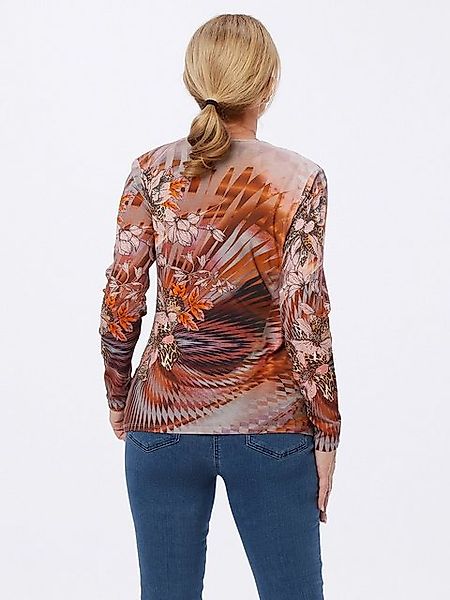 Georg Stiels Langarmshirt Druckbluse koerpernah in 3D-Optik günstig online kaufen