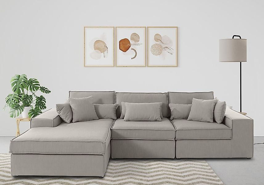 OTTO home Ecksofa "Florid L-Form" 3 Teile, bestehend aus Modulen, viele Bez günstig online kaufen