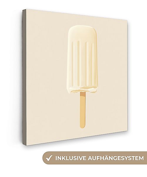 OneMillionCanvasses® Leinwandbild Minimalistisch - Wassereis - günstig online kaufen