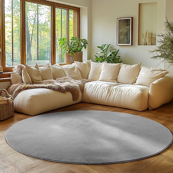SIMPEX24 Teppich Unicolor - Einfarbig, Rund, günstig online kaufen