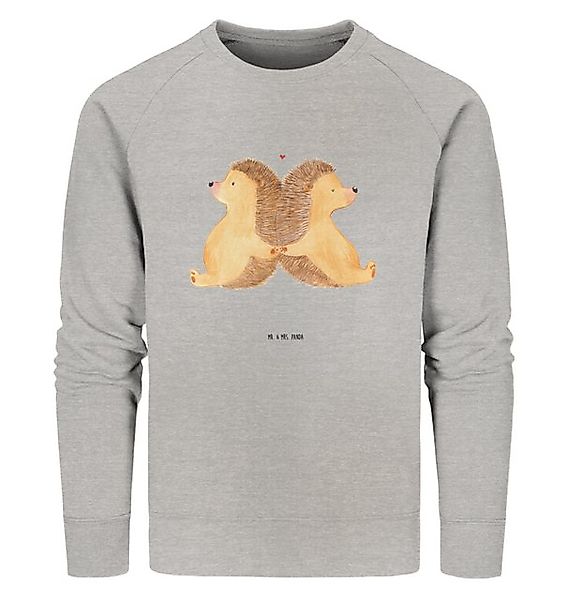 Mr. & Mrs. Panda Longpullover Igel händchenhaltend Größe L - Heather Grey - günstig online kaufen