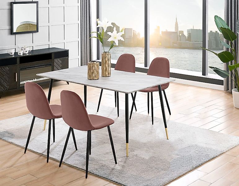 OTTO home Essgruppe "Eadwine, TOPSELLER Tisch plus 4 Stühle, Sitzgruppe" Es günstig online kaufen