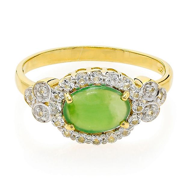 Cavill Silberring Cavill Ring Sterlingsilber vergoldet 0,5 ct Chrysopras & günstig online kaufen