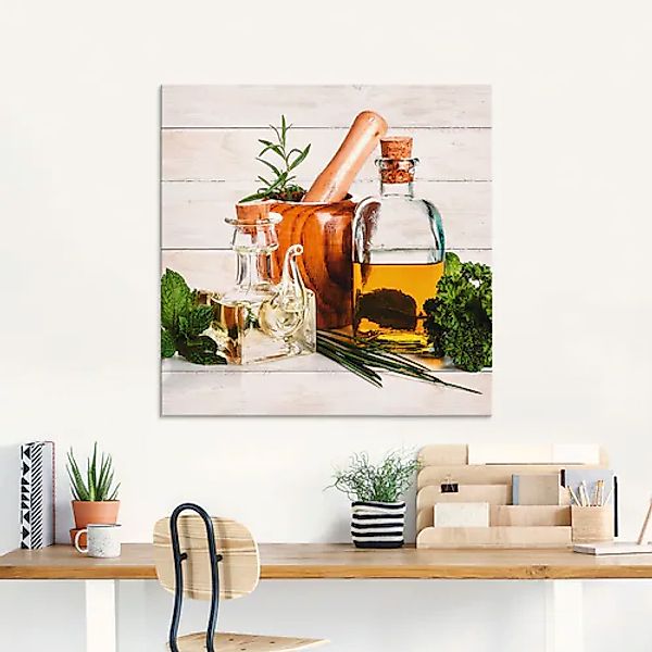 Artland Glasbild »Olivenöl und Kräuter - Küche« Arrangements 1 Stk. tlg. in günstig online kaufen
