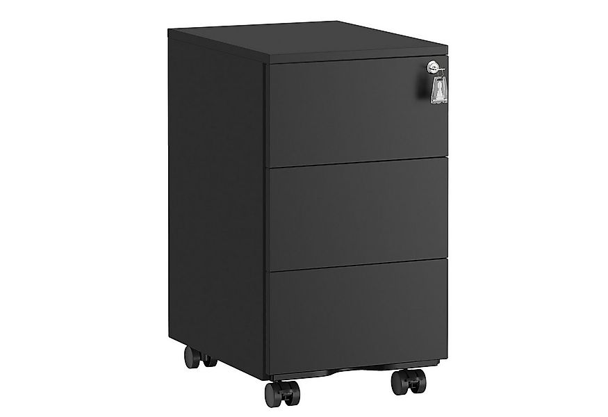 SONGMICS Rollcontainer Schubladenschrank, mobiler Aktenschrank, Metallschra günstig online kaufen