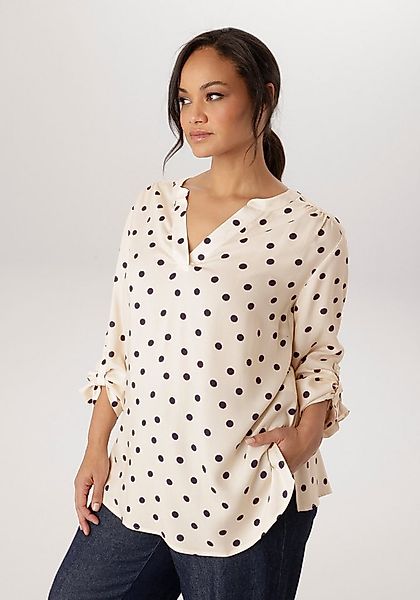 Aniston PLUS Schlupfbluse in trendigem Pünktchendessin - NEUE KOLLEKTION günstig online kaufen