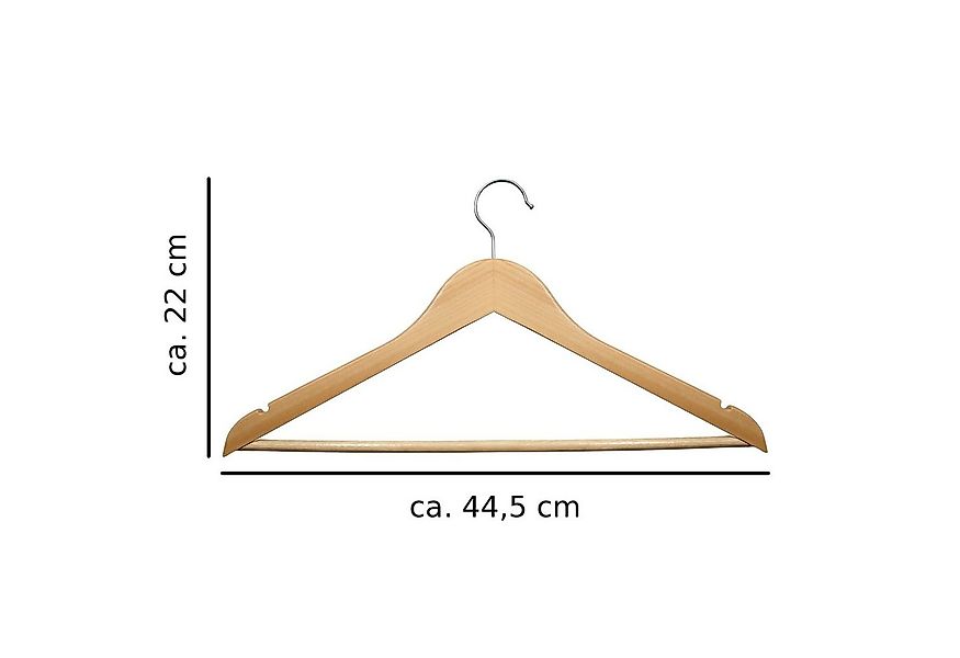VonBueren Kleiderbügel VonBueren Kleiderbügel Holz, 44,5 x 22 cm je Bügel/H günstig online kaufen