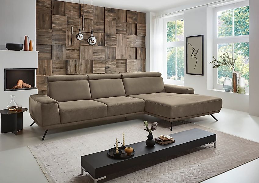 Die PlanBar Ecksofa "PN-EM22041 L-Form", wahlweise motorisches Canape oder günstig online kaufen