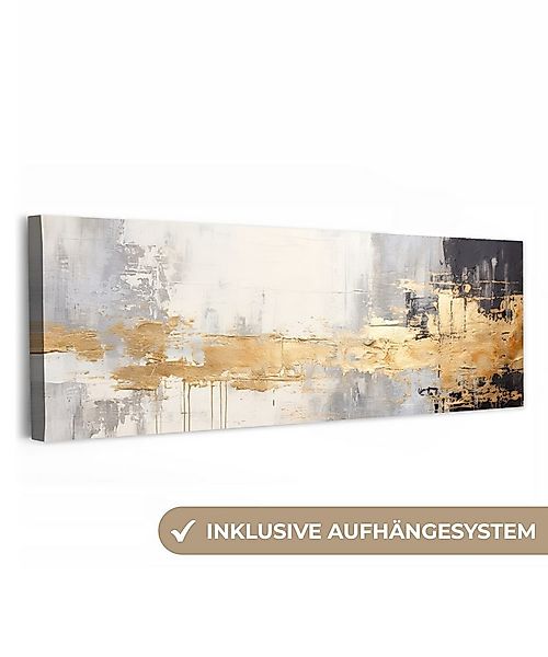 OneMillionCanvasses® Leinwandbild Panorama Gold - Luxus - Acryl - Kunst, Fo günstig online kaufen