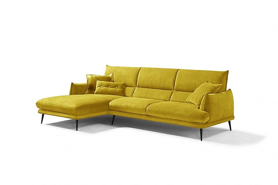 Egoitaliano Ecksofa "FUNNY, hochwertiges & aktuelles Design, bequeme Rücken günstig online kaufen