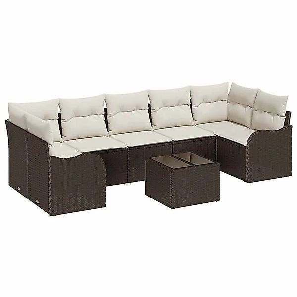 vidaXL Gartensofa-set Braun 55 x 55 x 37 cm Poly-Rattan 3345618 günstig online kaufen