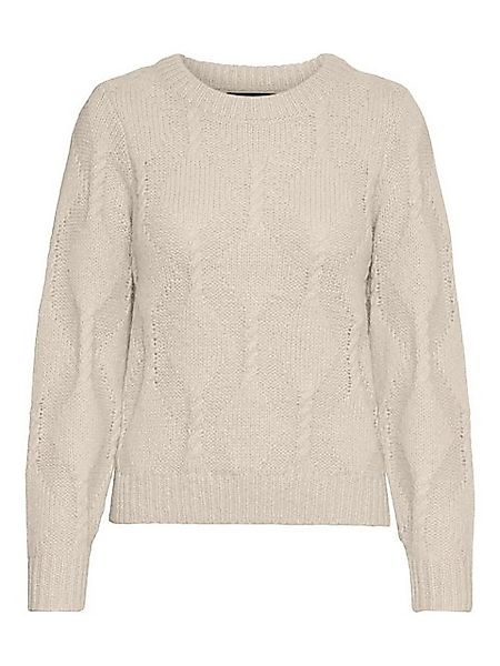 Vero Moda Rundhalspullover WINE (1-tlg) Lochmuster günstig online kaufen