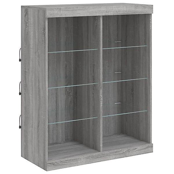 vidaXL Sideboard Sideboard mit LED-Leuchten Grau günstig online kaufen