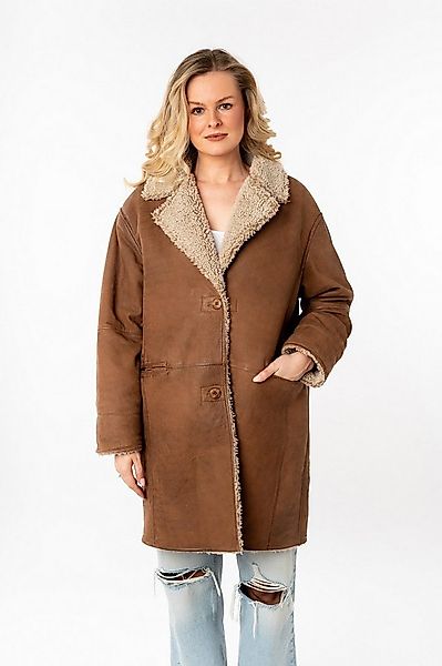 Mauritius Ledermantel MWXofia OS mit Reverskragen, Oversized Fit günstig online kaufen