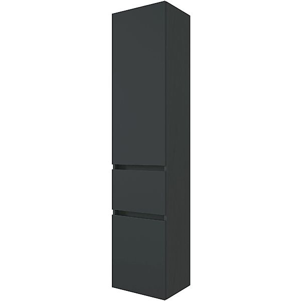 Held Möbel Hochschrank Ferrara 40 cm matt Grau-Graphitgrau günstig online kaufen