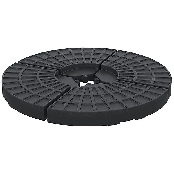 Sonnenschirmgewicht 52 kg Wasser oder 68 kg Sand, HDPE, Schwarz, stabiler H günstig online kaufen