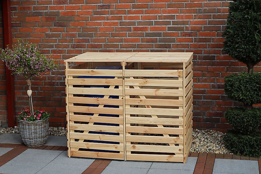 promadino Mülltonnenbox "Vario V", für 2 Tonnen, robust aus zertifiziertem günstig online kaufen