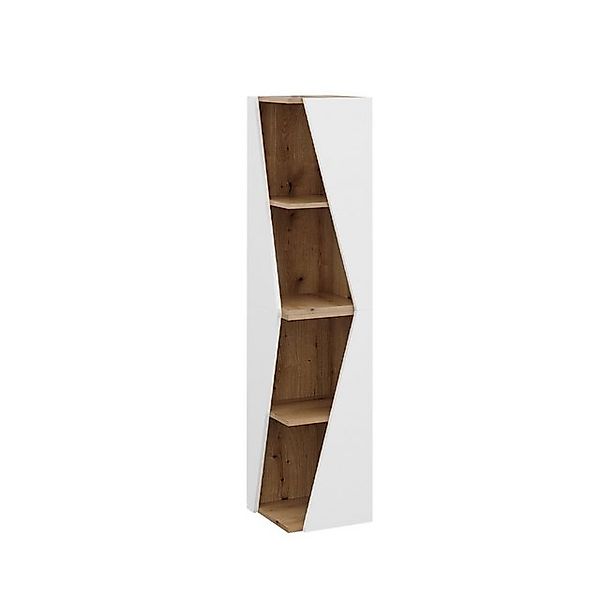 Vicco Badschrank Benno Weiß/Eiche 32 x 71 cm mit 3 Ablagen günstig online kaufen