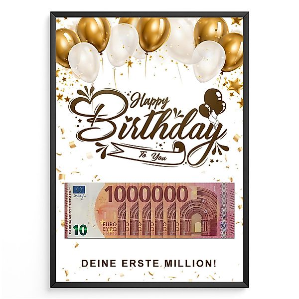 Tigerlino Poster Geburtstag Geldgeschenk Happy Birthday günstig online kaufen