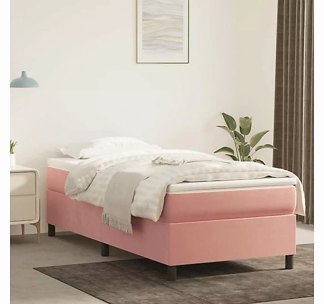 furnicato Bett Bettgestell Rosa 90x200 cm Samt günstig online kaufen