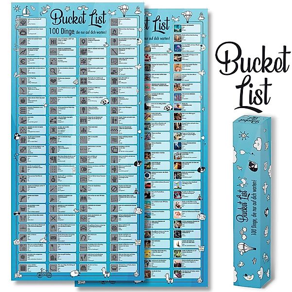 Goods+Gadgets Poster Bucket List 100 Dinge günstig online kaufen