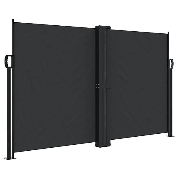 furnicato Seitenmarkise Ausziehbar Schwarz 140x1200 cm günstig online kaufen