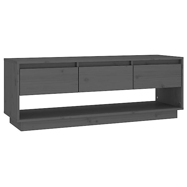 Vidaxl Tv-schrank Grau 110,5x34x40 Cm Massivholz Kiefer günstig online kaufen