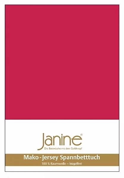 Janine Janine Spannbetttuch Mako-Feinjersey 5007 rot (61) Größe:  150x200 c günstig online kaufen