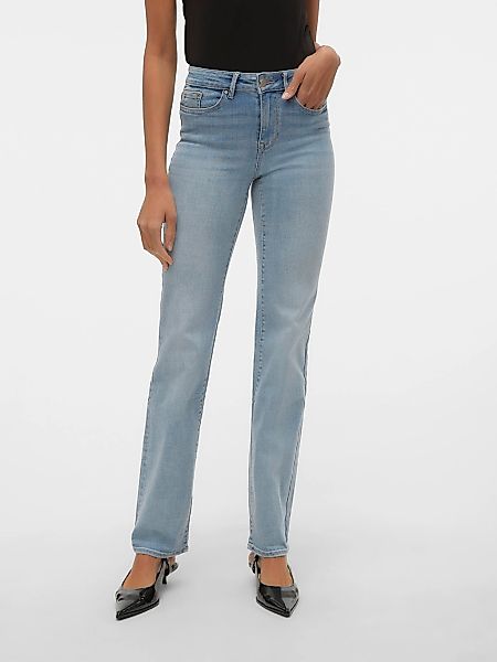 Vero Moda Straight-Jeans "VMFLASH MR STRAIGHT JNS LI3102 GA NOOS" günstig online kaufen