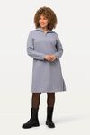 Ulla Popken Jerseykleid Sweatkleid Troyerkragen Reißverschluss günstig online kaufen
