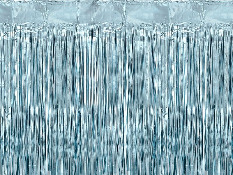 partydeco Dekorationsfolie, Lametta Vorhang 100x200cm Blau günstig online kaufen