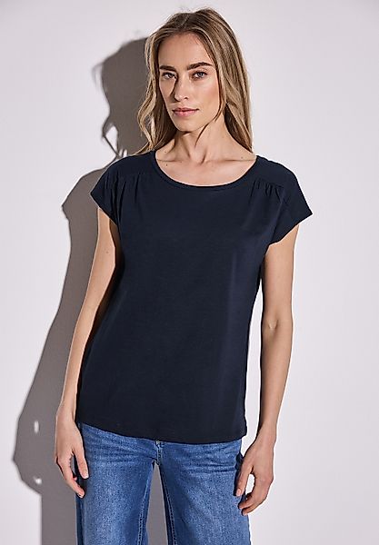 STREET ONE T-Shirt mit Seitlichen Einschlitzen am Saum günstig online kaufen