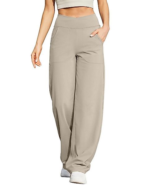 G4Free Jogginghose Damen Weite Hose Yogahose Hohe Taille Jogginghose mit Ta günstig online kaufen