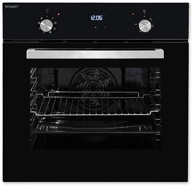 exquisit Einbaubackofen "EBE 657-2H sw" Pizzafunktion – ideal für Pizza, Fo günstig online kaufen