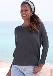 LASCANA Langarmshirt "mit Fledermausärmeln" aus weichem Viskose-Feinstrick günstig online kaufen