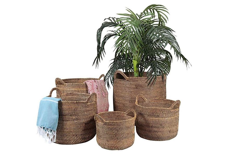 Casa Moro Flechtkorb Rattan Korb ELIE BRAUN Weidenkorb Allzweckkorb (Aufbew günstig online kaufen