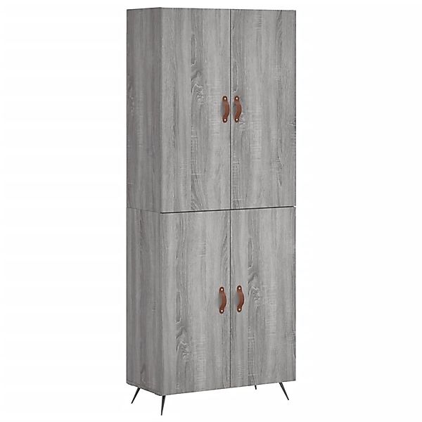 vidaXL Highboard Grau Sonoma 69,5x34x180 cm Holzwerkstoff 3195657 günstig online kaufen
