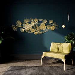 Jumpeak Wanddekoobjekt Floral Leaf Metal Art günstig online kaufen