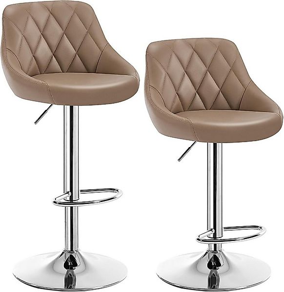Woltu Barhocker (2 St), gut gepolstert, Kunstleder, Höhenverstellbar, Drehb günstig online kaufen