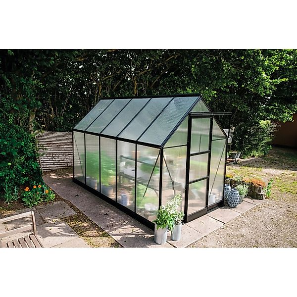 Halls Gewächshaus Icon 6 Schwarz 6,1 m² günstig online kaufen