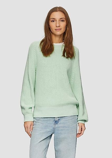 s.Oliver Strickpullover Strickpullover mit Raglan-Ärmeln und Rippbündchen günstig online kaufen
