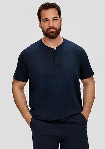 s.Oliver Kurzarmshirt T-Shirt mit Henley-Ausschnitt und Applikation Applika günstig online kaufen