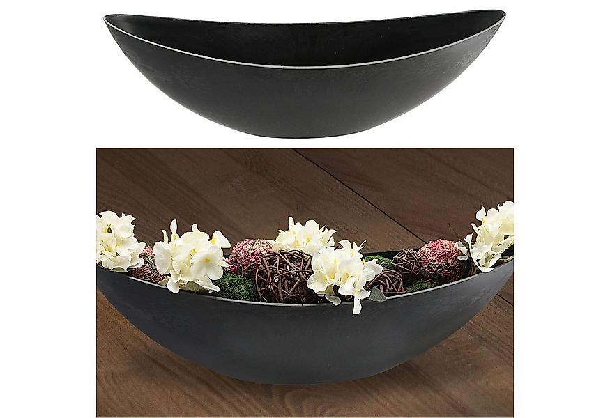 CEPEWA Dekoschale Dekoschale oval grau Schieferoptik 55x18x14cm günstig online kaufen