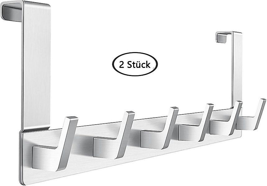 Refined Living Türhaken Türgarderobe zum Einhängen mit 6 Haken, ohne Bohren günstig online kaufen
