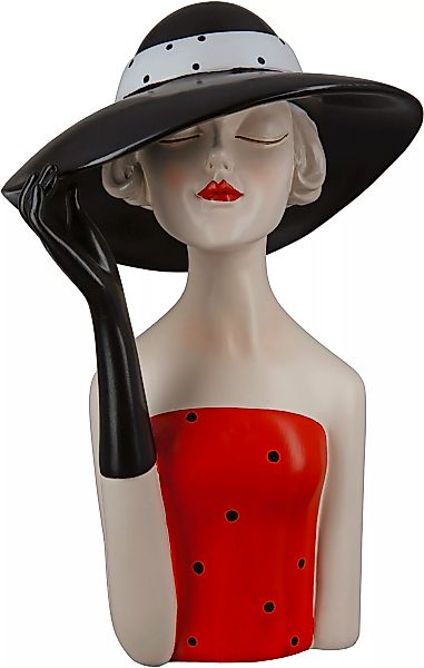 GILDE Dekofigur »Figur Lady mit schwarzem Hut« günstig online kaufen